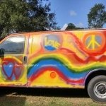 new paint job on hippie van