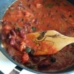 Beans added to chili