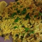 One-Pan Orzo Italiano with Chicken Sausage, Tomatoes, and Spinach finished plate