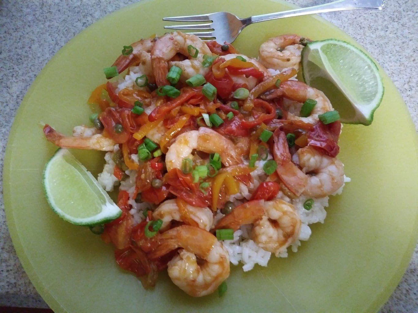 Spicy Veracruz Shrimp with Brown Rice