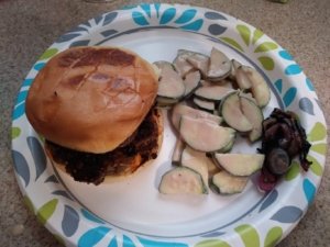 Za'atar Harissa Burgers meal