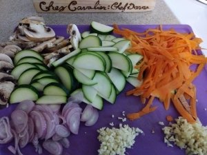 Chopped veggies