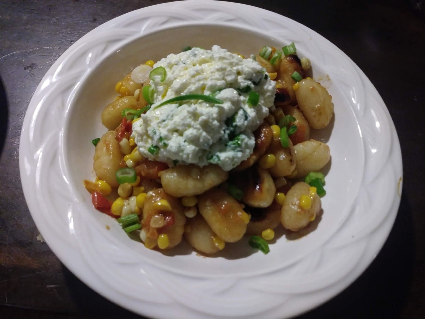 Pan Fried Gnocchi Finished Plate